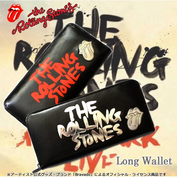 『送料無料』 『SALE』 The Rolling Stones/ローリングストーンズ 『HYDE PARK LIVE』 ラウンドファスナー 長財布  束入れ ロングウォレット メンズ