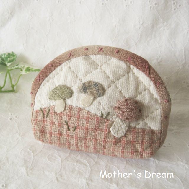 パッチワークキット きのこのミニポーチk-41 メール便対応商品