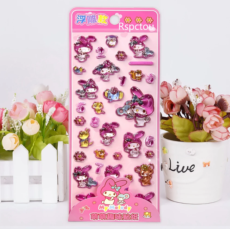 サンリオキャラクター ドロップシール ちゅるちゅるシール プチ