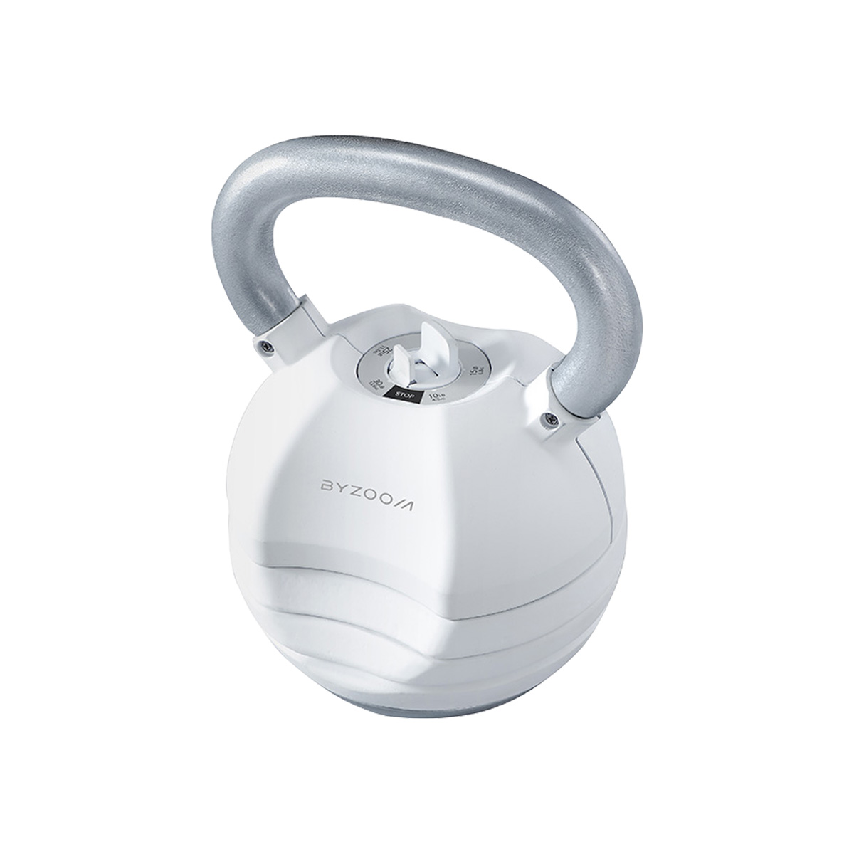 BYZOOM　可変式ケトルベル　30LB　ホワイト 可変式ケトルベル 30LB(13.6kg) BYZOOM FITNESS ホワイト ブラック 5