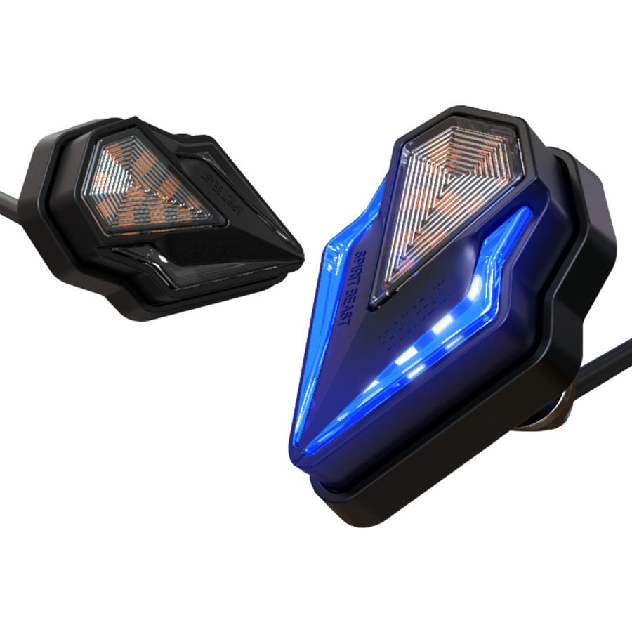 LED サイドマーカー ウインカー連動可 デイライト DRL マーカーランプ 3色 バイク 汎用 2個セット F-505｜moto-eale｜02