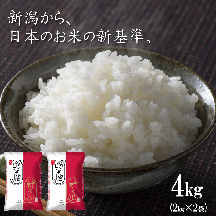米 4kg (2kg×2袋) 新米 送料無料 新潟県産 令和6年産 新之助 産地直送