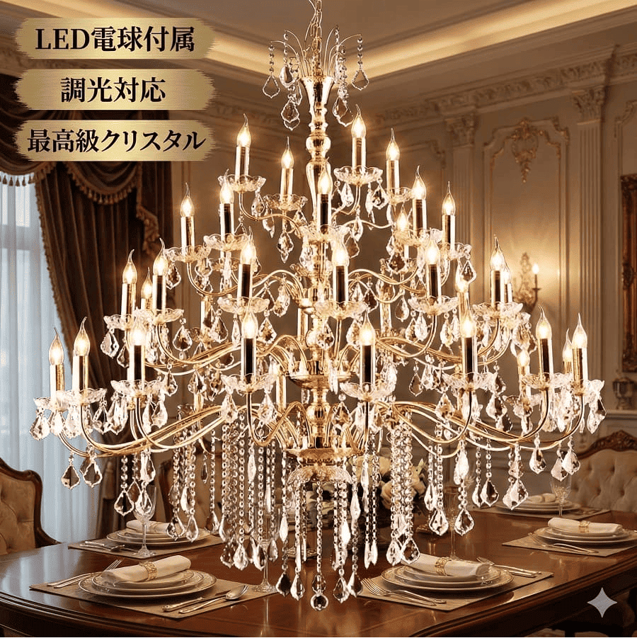 シャンデリア 照明 照明器具 天井照明 アンティーク LED電球対応