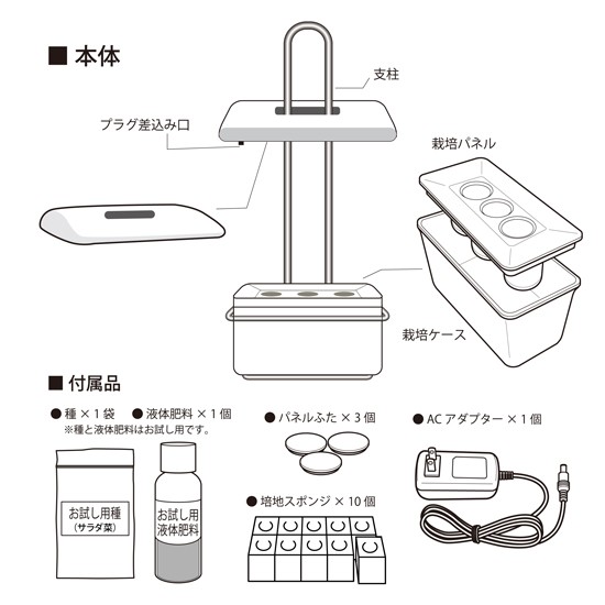 水耕栽培キット Akarina15 サラダ菜タネ 液体肥料 スポンジ付 壁掛け Led プランター 室内栽培 野菜栽培 キット 灯菜 アカリーナ Ateliers Chevalier Fr