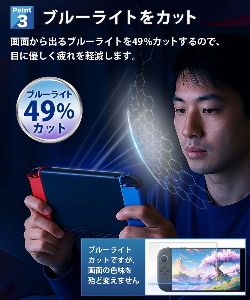 Nintendo Switch 2 ブルーライ...の詳細画像3