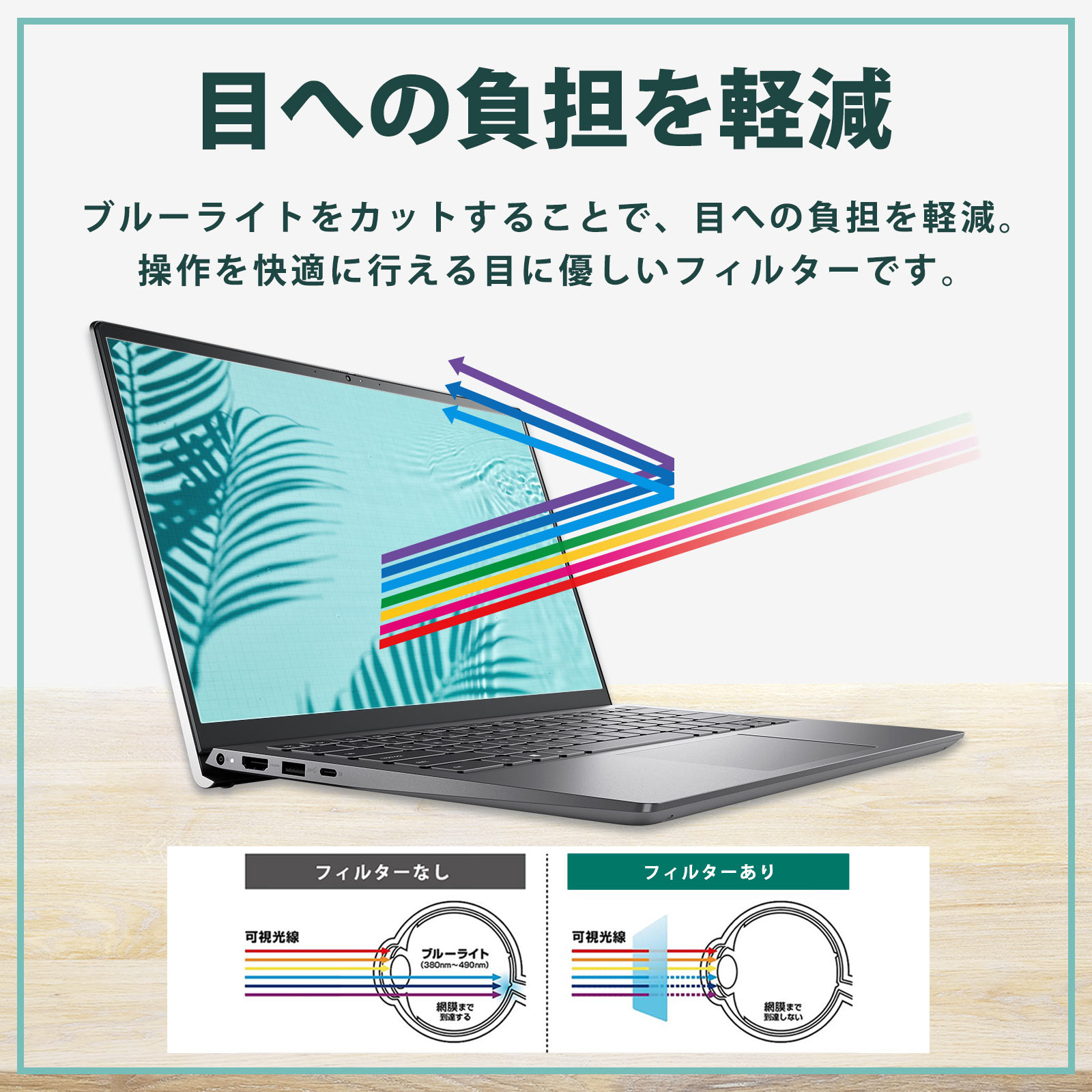 ブルーライトカット フィルム pc 14インチ...の詳細画像1