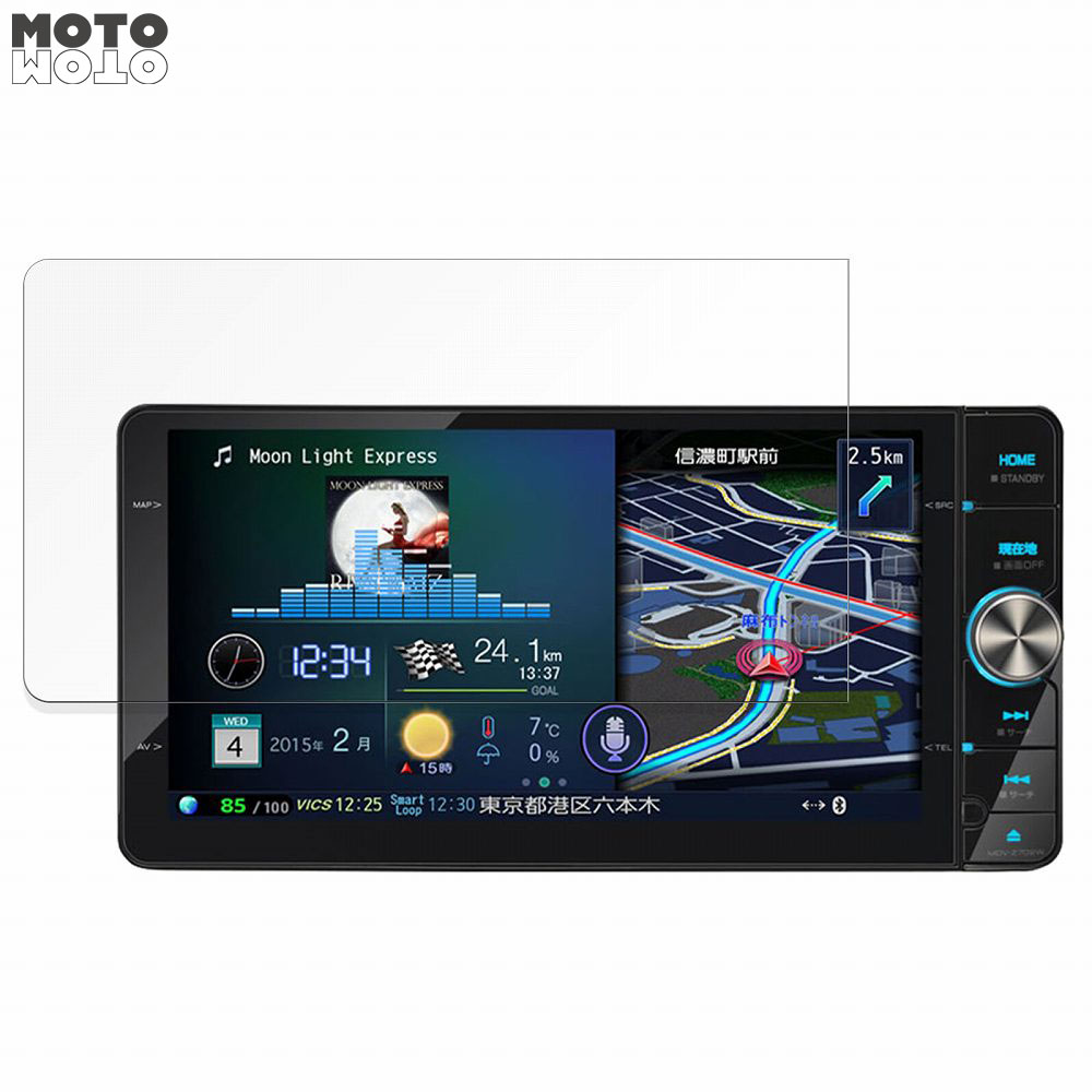 モットモット KENWOOD 彩速ナビ MDV-Z702W 向けの 保護フィルム 曲面