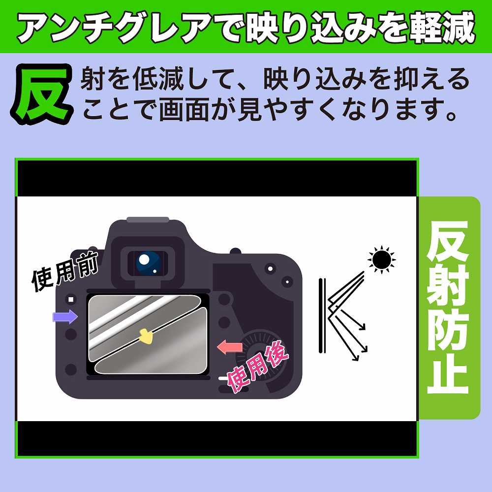 RICOH PENTAX K-1 Mark II 向けの 保護フィルム 高硬度 アンチグレア フィルム｜motomoto｜04
