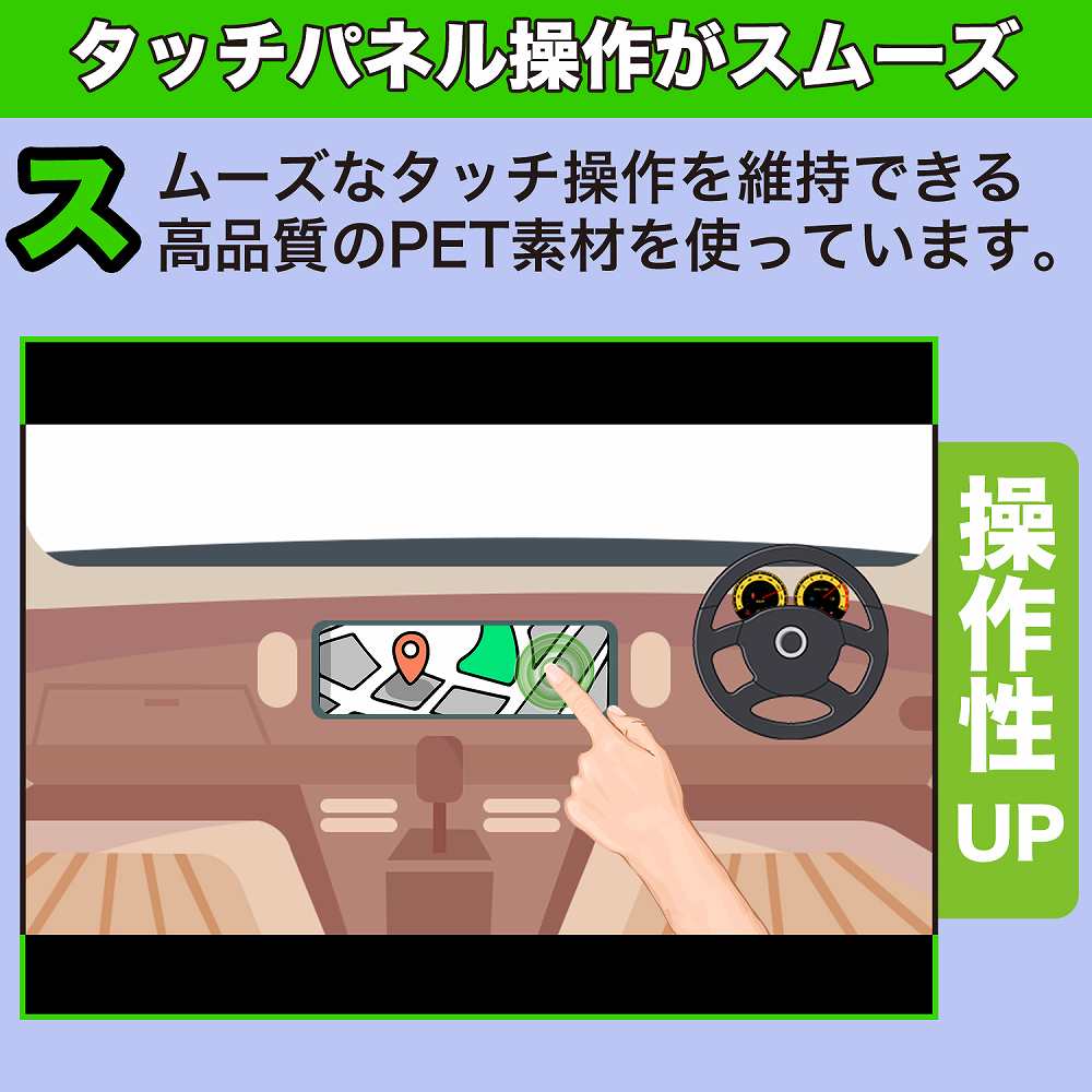 WOWAUTO 1DIN AG10b 向けの 保護 フィルム 光沢仕様｜motomoto｜02