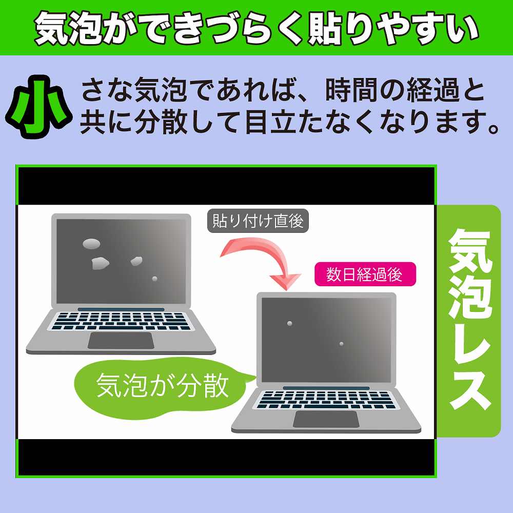 ASUS Chromebook Flip C214MA (C214MA-BW0028) 向けの フィルム 光沢仕様 液晶 保護フィルム 日本製｜motomoto｜07