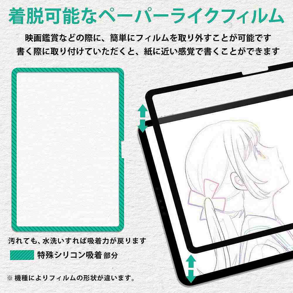 iPad Pro 11インチ M5 2025 M4 2024 保護フィルム ペーパーライク