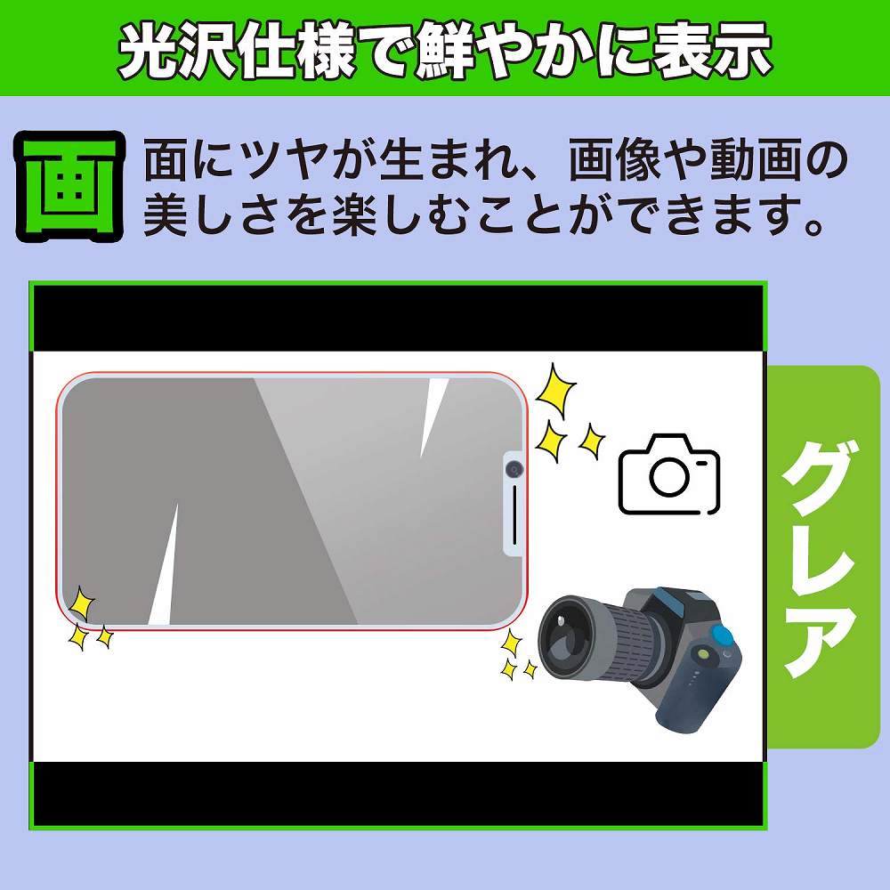 Garmin inReach Mini 2 向けの フィルム 9H高硬度 光沢仕様 ブルーライトカット 保護フィルム 日本製｜motomoto｜07