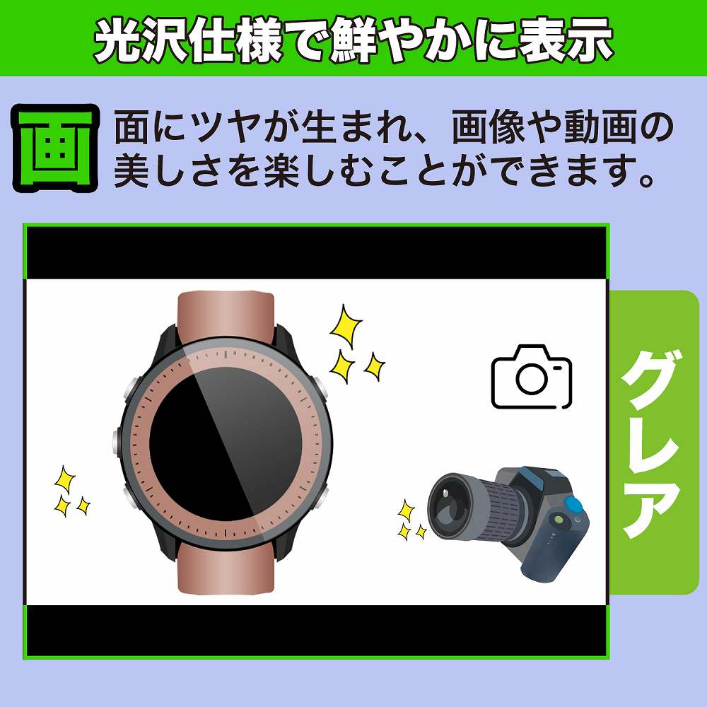 Xiaomi Smart Band 8 Pro 向けの フィルム 光沢仕様 液晶 保護フィルム 日本製｜motomoto｜07