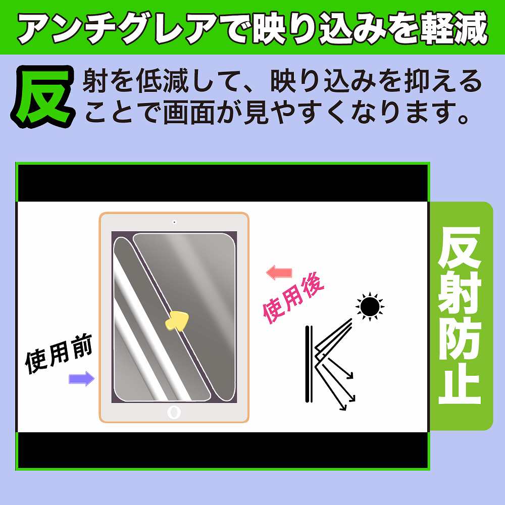 Apple iPad Pro 11インチ M4 2024 向けの フィルム アンチグレア ブルーライトカット 保護フィルム 日本製｜motomoto｜04