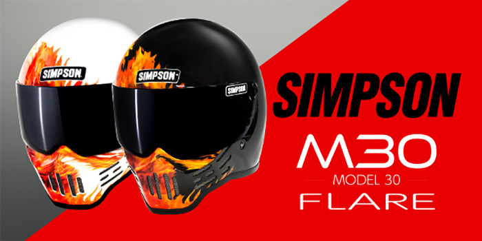 シンプソン M30【フレアブラック】SIMPSONシールドプレゼントSG規格NORIXシンプソンフヘルメットMODEL30 FLARE BLACK