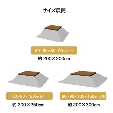 こたつ こたつ薄掛 カラード 200×250cm_7