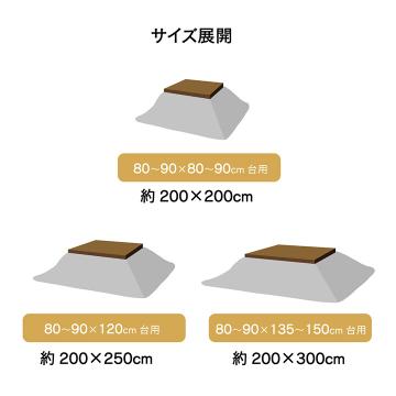 こたつ こたつ薄掛 クレース 200×250cm_7