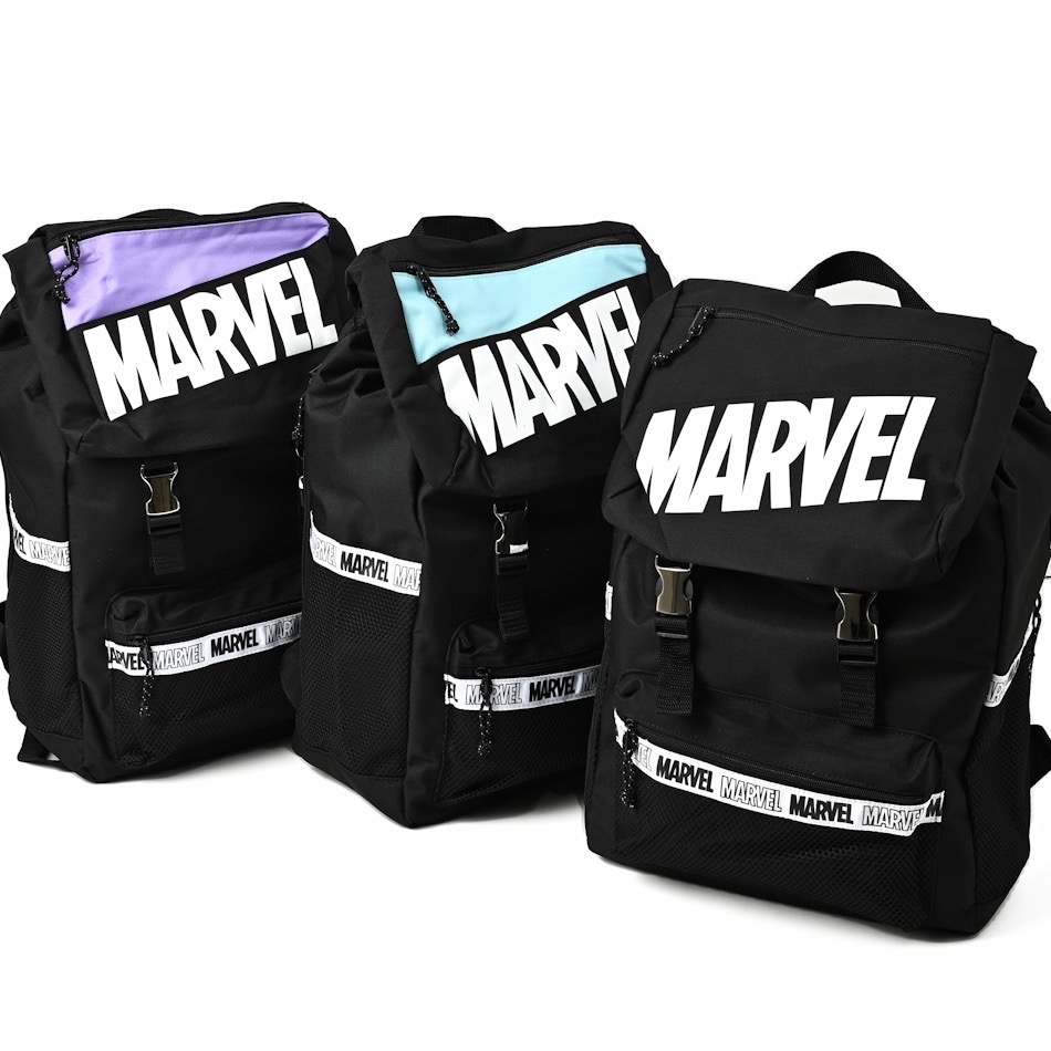 MARVEL グレー リュック MARVEL リュック 通学 男子 かぶせリュック リュックサック