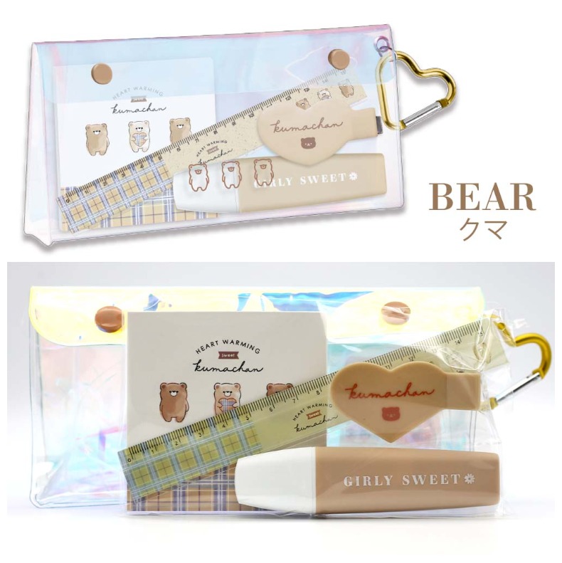 文具セット かわいい 女の子 クリアポーチ ギフトステーショナリーセット 小学生 おしゃれ 低学年 マーケット プレゼント 誕生日 子供 文房具 高校生 高学年 中学生 女子