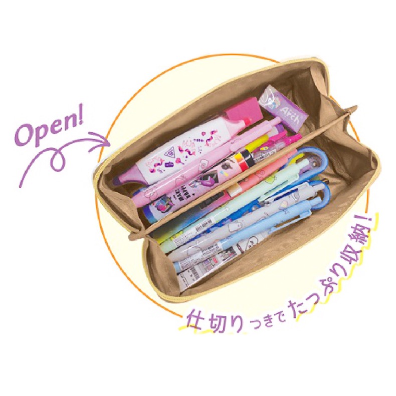 代引不可 筆箱 小学校 女子 ペンケース ファスナー ターンオープンペンケース プーさん サンリオ 文房具 女の子 大容量 かわいい 中学生 おしゃれ ペンポーチ 文具