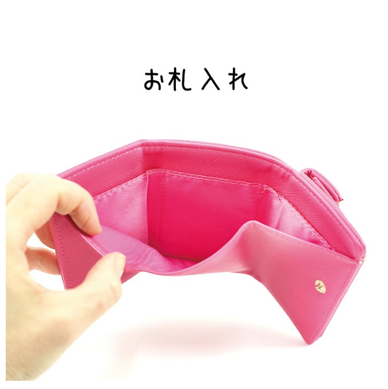 三つ折りサイフ シンプルコンパクトウォレット 最大58 オフ 小学生 中学生 女の子 女子 子供 子供用 誕生日 誕生日プレゼント 人気 かわいい お財布 可愛い おしゃれ