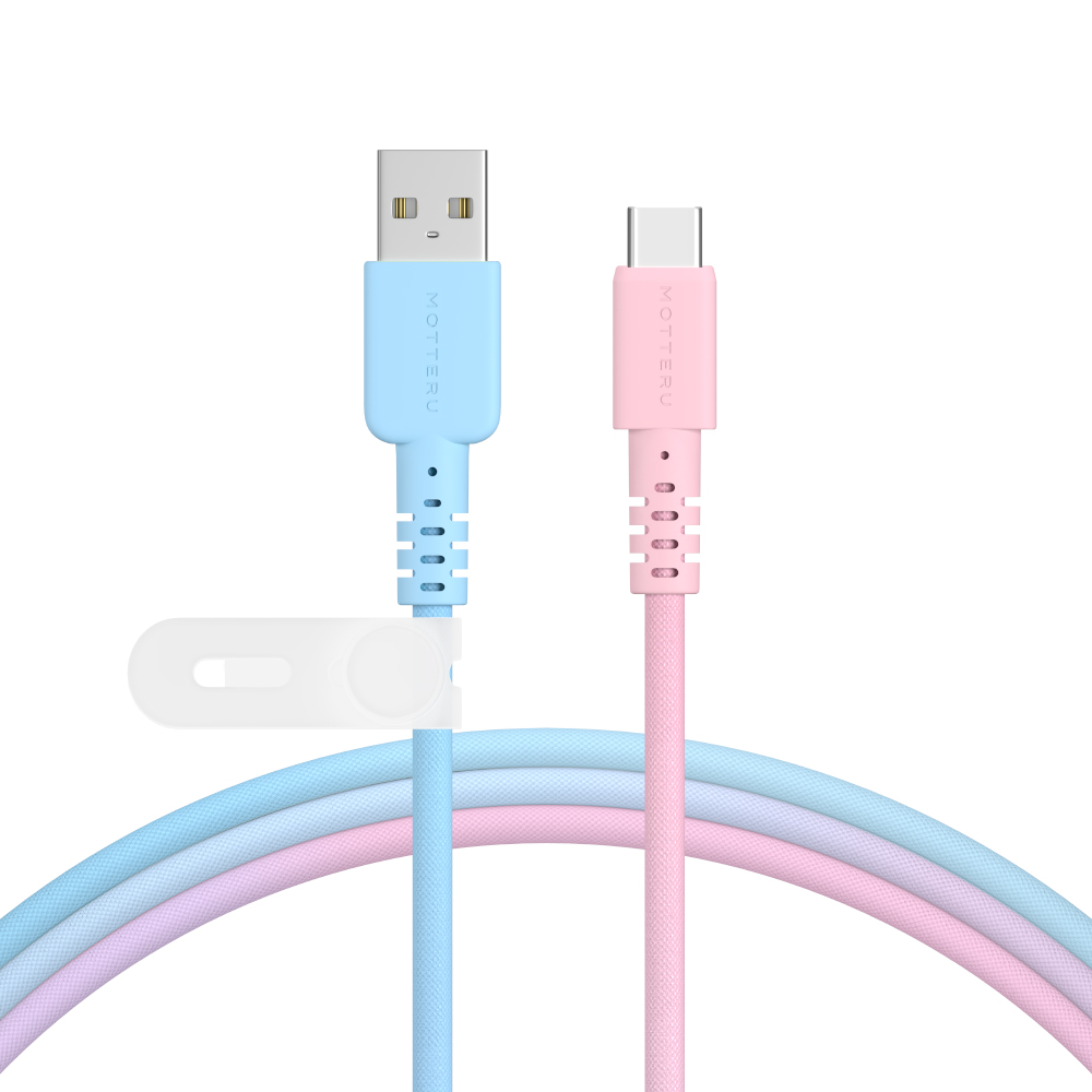 MOTTERU (モッテル) グラデーションケーブル USB-A to USB-C 急速充電 データ転送対応 ケーブルバンド付 iPhone16e 16 15 全7色 2年保証（MOT-SCBACG100） |  | 05