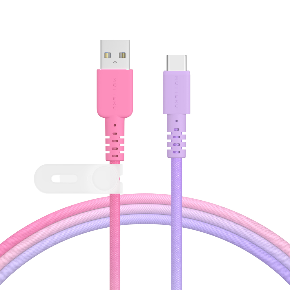 MOTTERU (モッテル) グラデーションケーブル USB-A to USB-C 急速充電 データ転送対応 ケーブルバンド付 iPhone16e 16 15 全7色 2年保証（MOT-SCBACG100） |  | 02