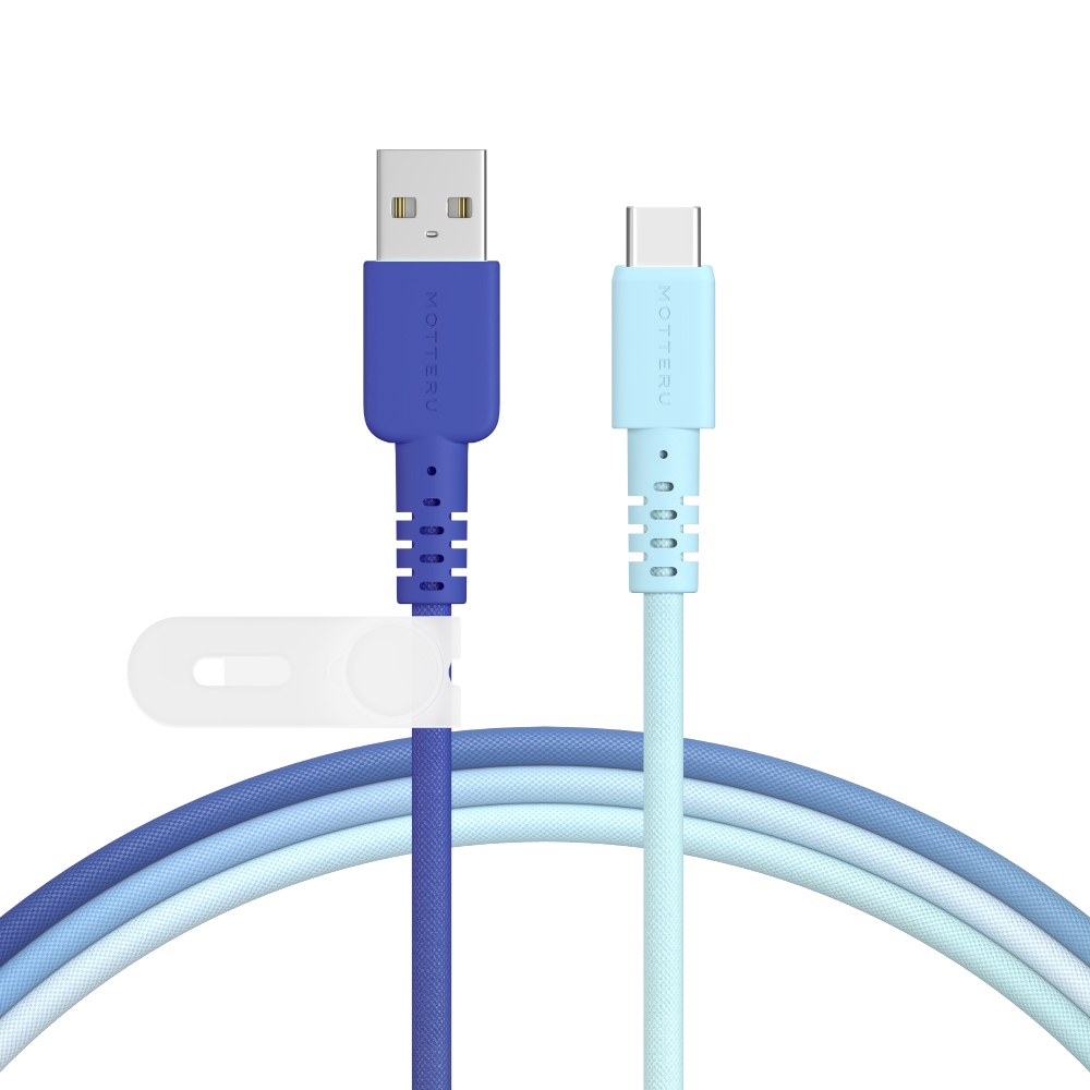 MOTTERU (モッテル) グラデーションケーブル USB-A to USB-C 急速充電 データ転送対応 ケーブルバンド付 iPhone16e 16 15 全7色 2年保証（MOT-SCBACG100） |  | 03
