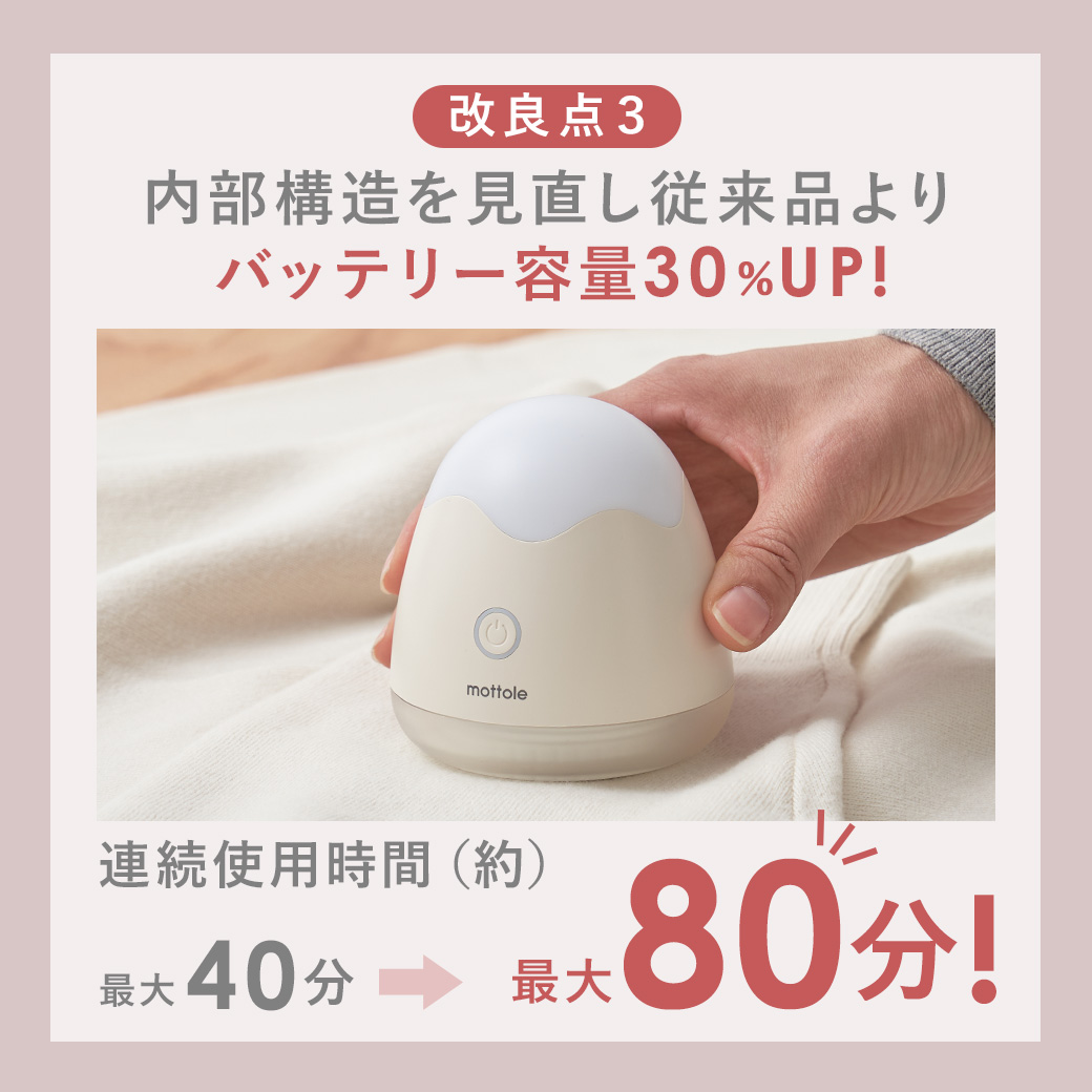 毛玉取り器 充電式 電動 強力 6枚刃 小型 コンパクト 軽量 コードレス ハイパワー 毛玉取り機 けだまとり 毛玉クリーナー 毛玉シェーバー 毛玉カッター MTL-E001 関連画像4