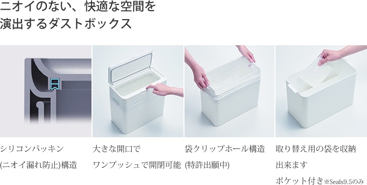 シールズ密閉型ダストボックス like-it ライクイットの説明