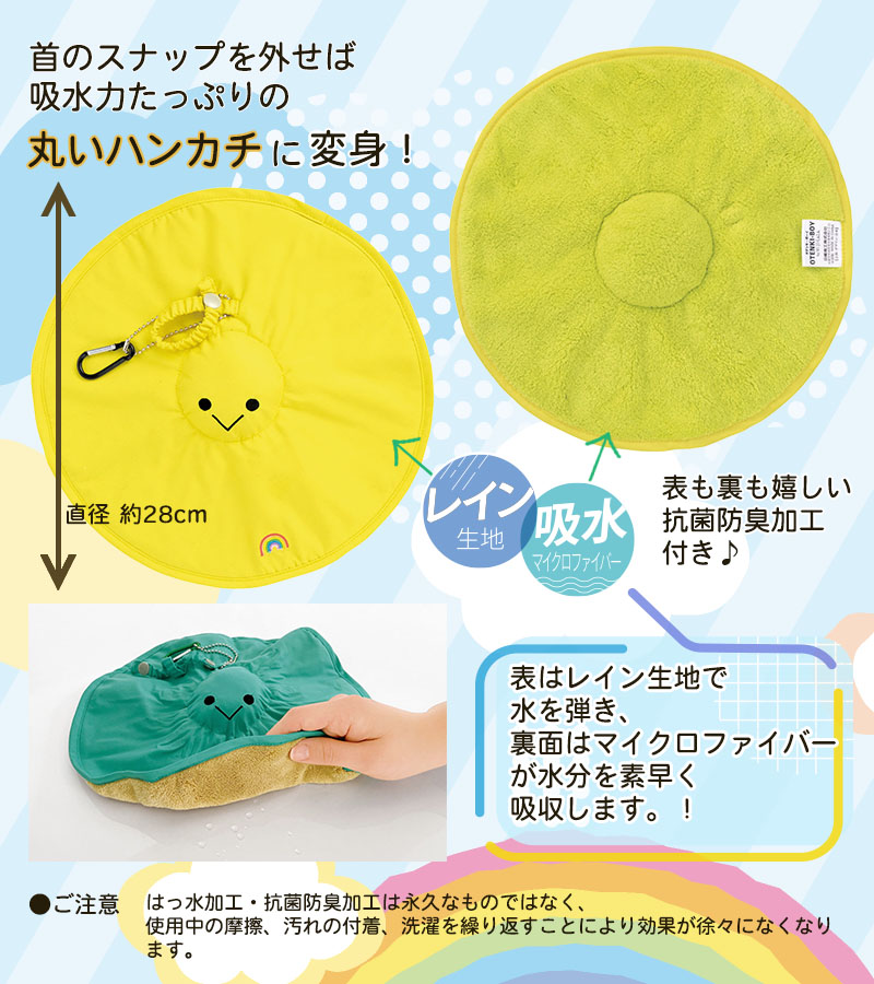 ベルセルク　マイクロファイバータオル　ハンカチ　タペストリー Niji La.La. ニジララ】 マスコット型ラウンドハンカチ OTENKI