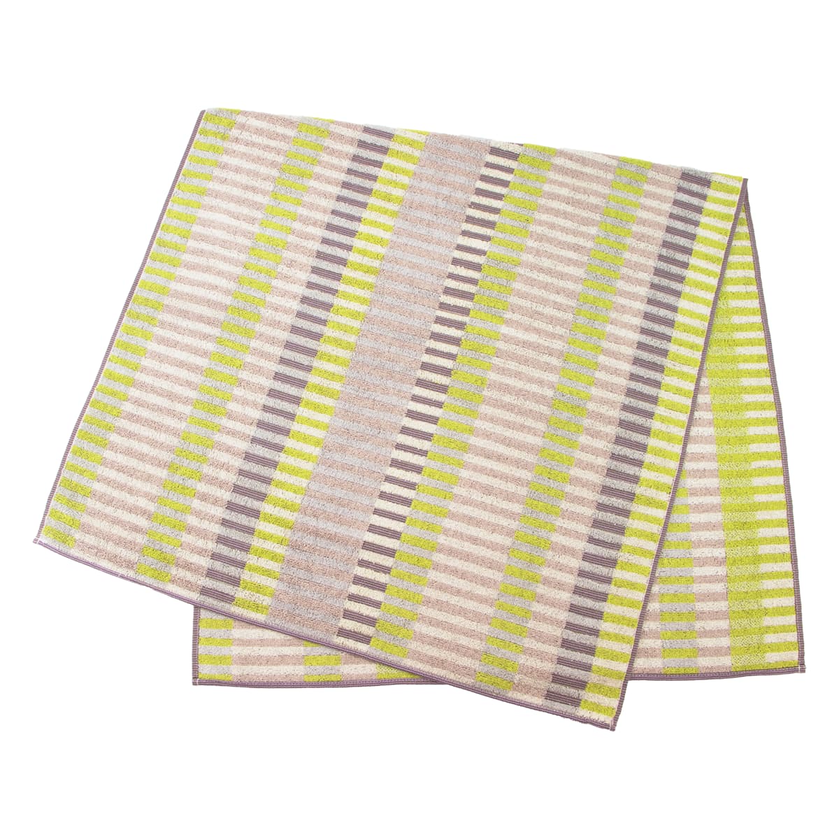 1枚までゆうパケット(350円)対応 バスタオル 約60x120cm 綿100% 幾何学柄 カラフル 人と環境に優しい ＜エコエ スタック＞ |  | 02