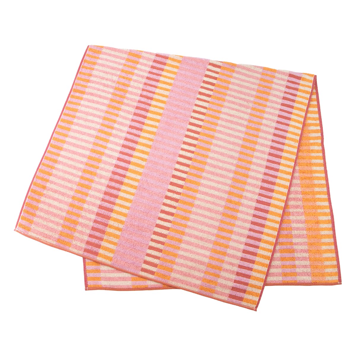 1枚までゆうパケット(350円)対応 バスタオル 約60x120cm 綿100% 幾何学柄 カラフル 人と環境に優しい ＜エコエ スタック＞ |  | 03