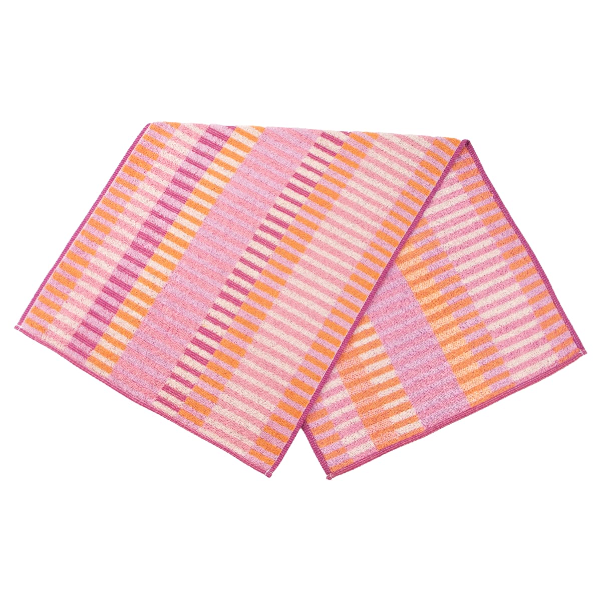 4枚までゆうパケット(350円)対応 フェイスタオル 約34x80cm 綿100% 幾何学柄 カラフル 人と環境に優しい ＜エコエ スタック＞ |  | 03