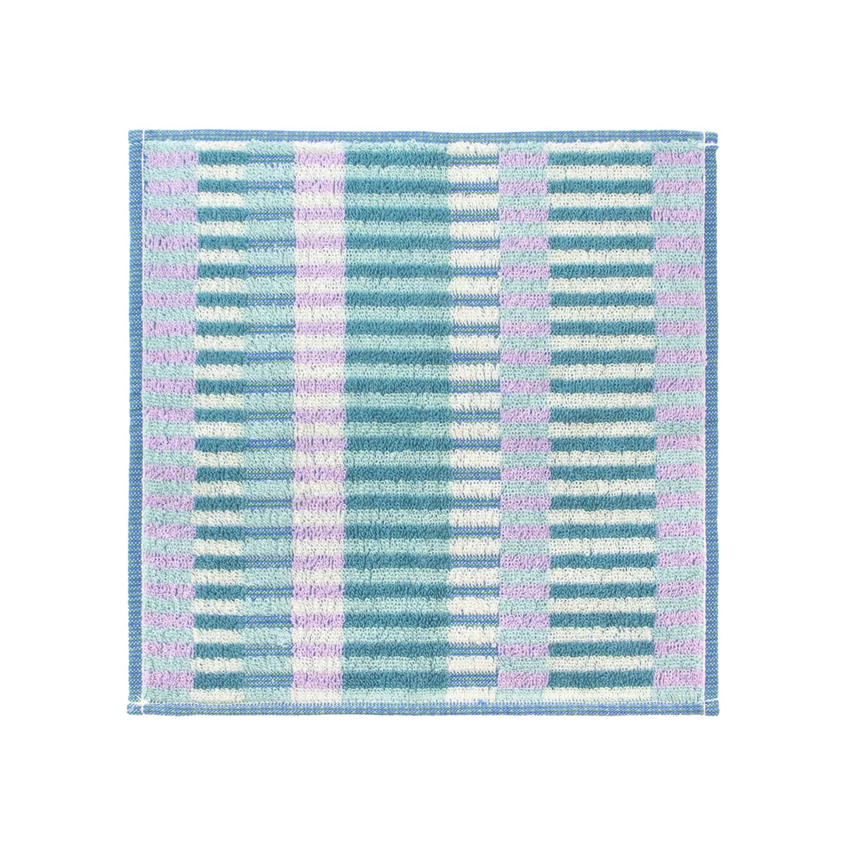 6枚までゆうパケット(350円)対応 タオルチーフ タオルハンカチ 約25x25cm 綿100% 幾何学柄 カラフル 人と環境に優しい ＜エコエ スタック＞ |  | 01