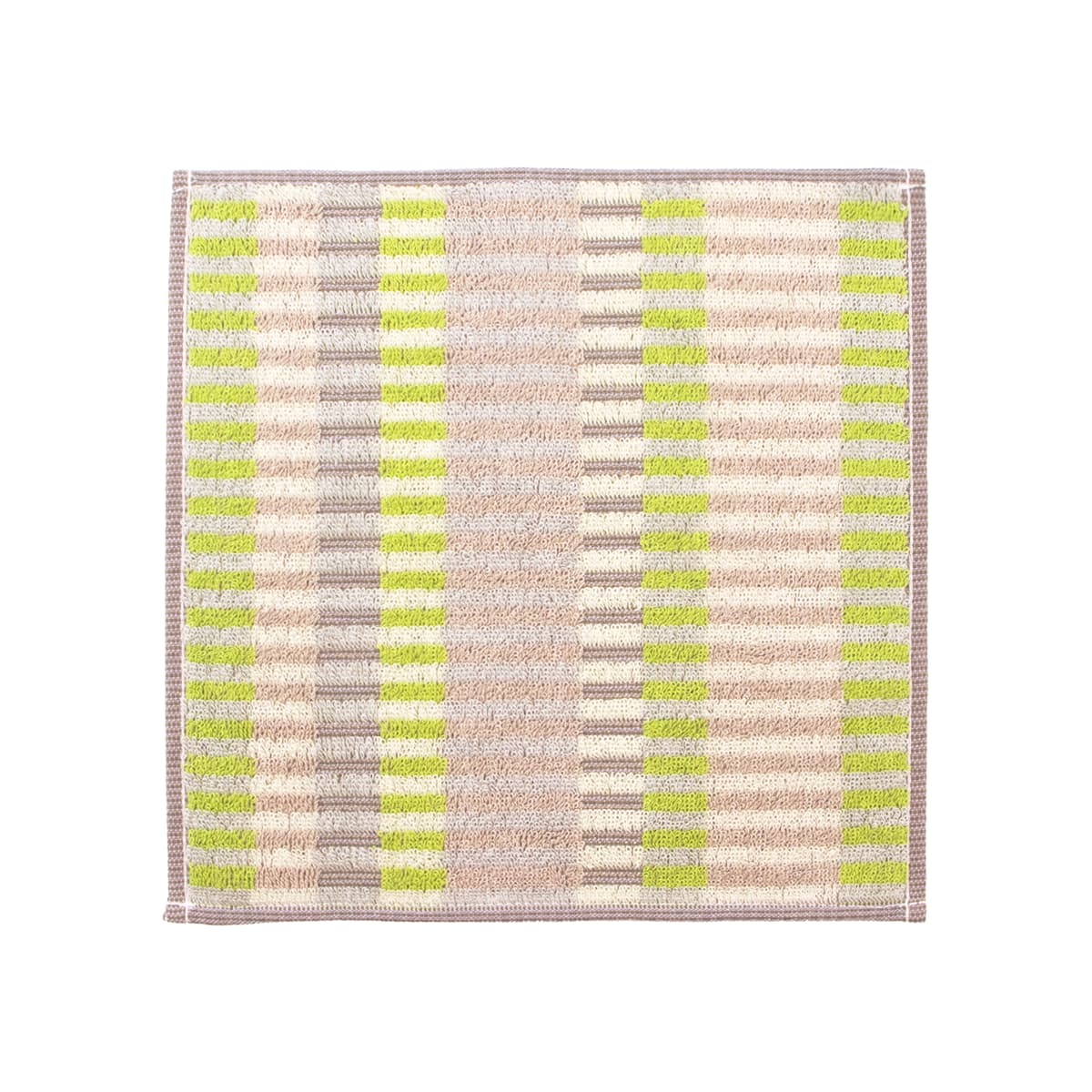 6枚までゆうパケット(350円)対応 タオルチーフ タオルハンカチ 約25x25cm 綿100% 幾何学柄 カラフル 人と環境に優しい ＜エコエ スタック＞ |  | 02