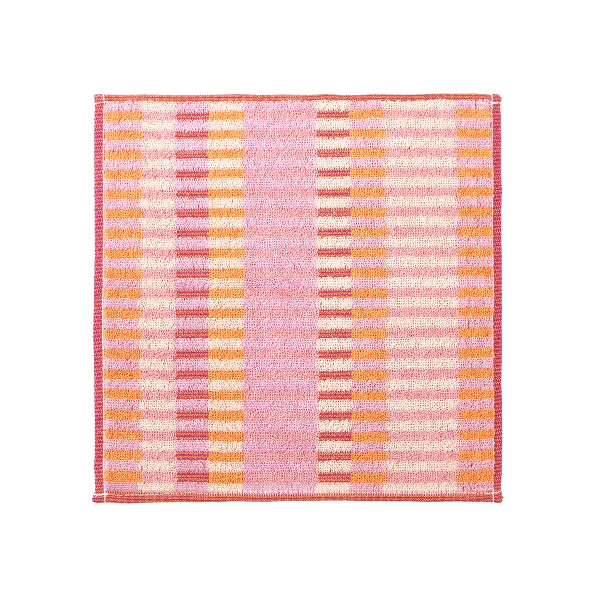 6枚までゆうパケット(350円)対応 タオルチーフ タオルハンカチ 約25x25cm 綿100% 幾何学柄 カラフル 人と環境に優しい ＜エコエ スタック＞ |  | 03