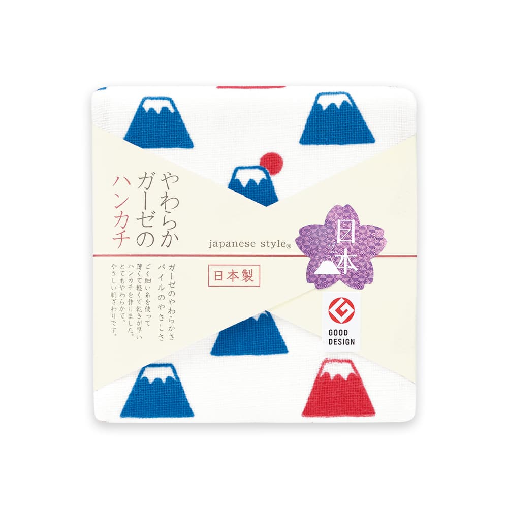8枚までゆうパケット(350円)対応 ハンカチ 日本製 片面ガーゼ 和柄