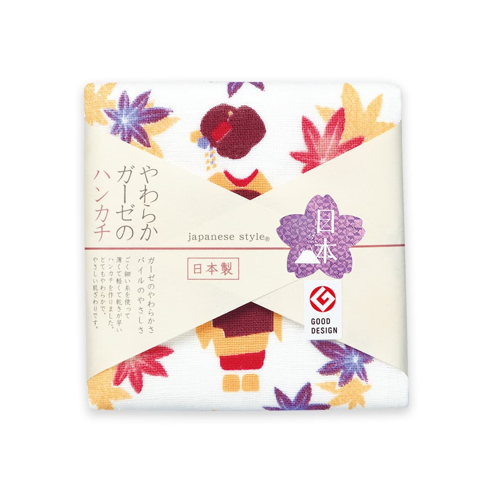 8枚までゆうパケット(350円)対応 ハンカチ 日本製 片面ガーゼ 和柄