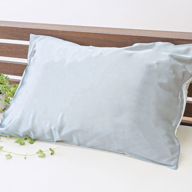 シルク枕カバー 43×63cm 表シルク100％ 最高級6Aランク 無地カラー 絹