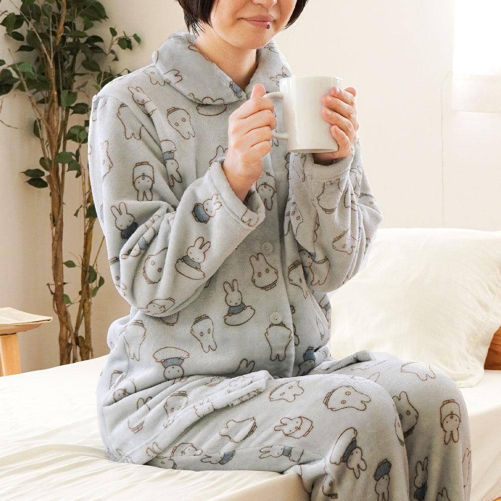 Miffy（ミッフィー） モコモコパジャマ 暖かいパジャマ レディース 冬