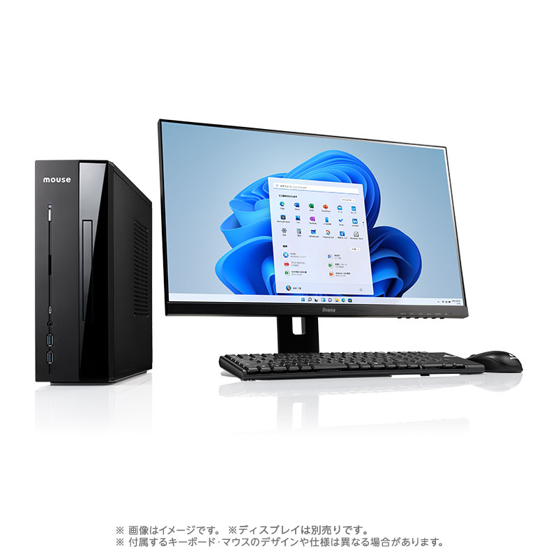 デスクトップ パソコン 新品 Office付き mouse SH-I5U01 スリム Windows 11 Core i5 14400 16GB メモリ 500GB SSD PC ※2025/11/20から後継 | マウスコンピューター | 11