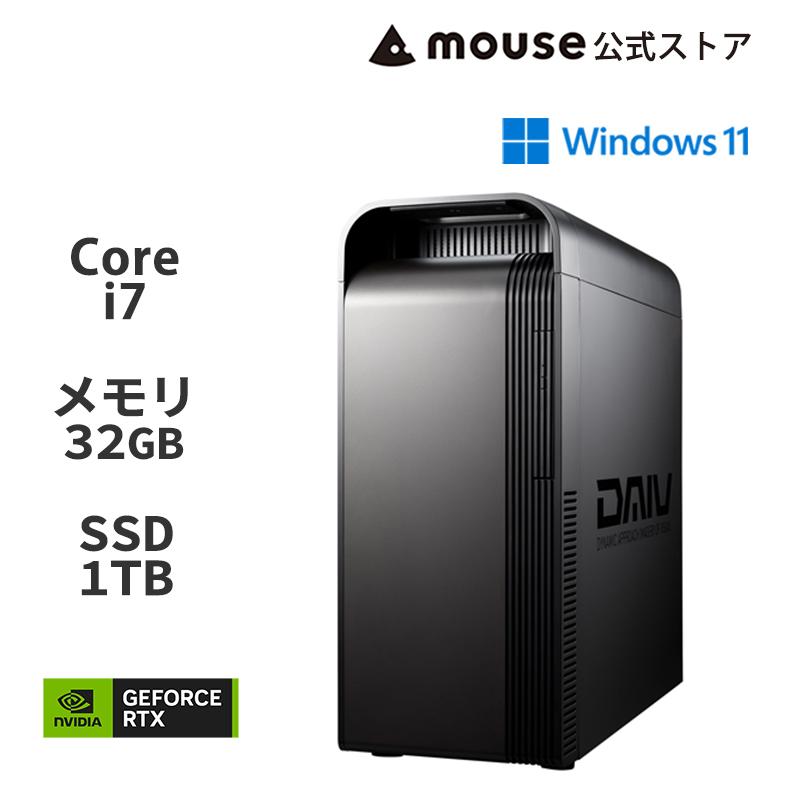 【クーポン】DAIV FX-I7G6T Core i7-14700KF 32GB メモリ 1TB M.2 SSD GeForce RTX 4060 Ti 水冷CPUクーラー デスクトップ パソコン 新品 クリエイターpc｜mousecomputer