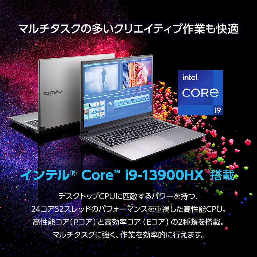 ノートパソコン DAIV R6-I9G70SR-A （32GB メモリ搭載）クリエイターPC 16型 Core i9-13900HX 1TB M.2  SSD GeForce RTX4070 新品 mouse