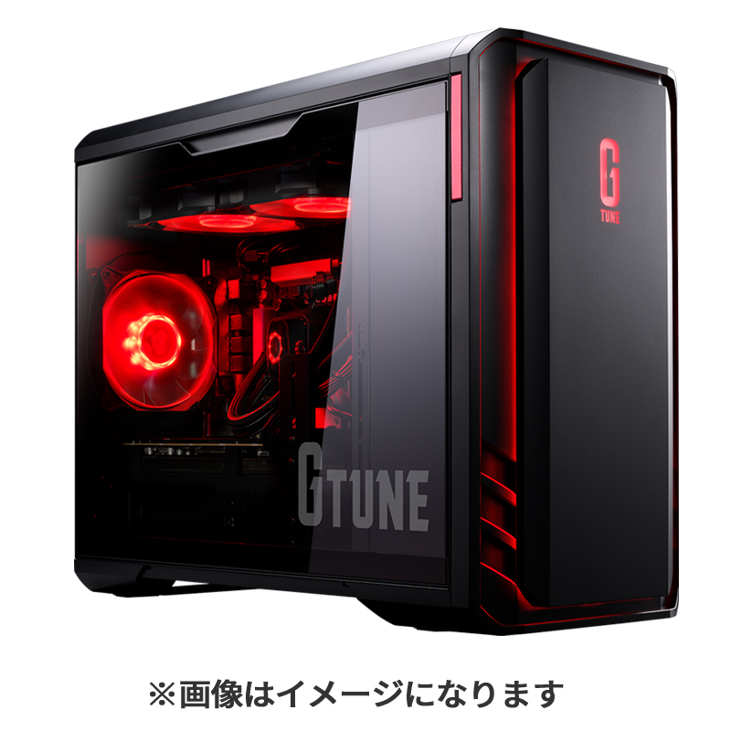 【単品購入不可/対象商品限定オプション】【G TUNE】ブラックミニタワーケース 強化ガラスサイドパネル 赤色LEDケースファン仕様 (上面×2/背面×1)へ変更 爆買 |  | 01