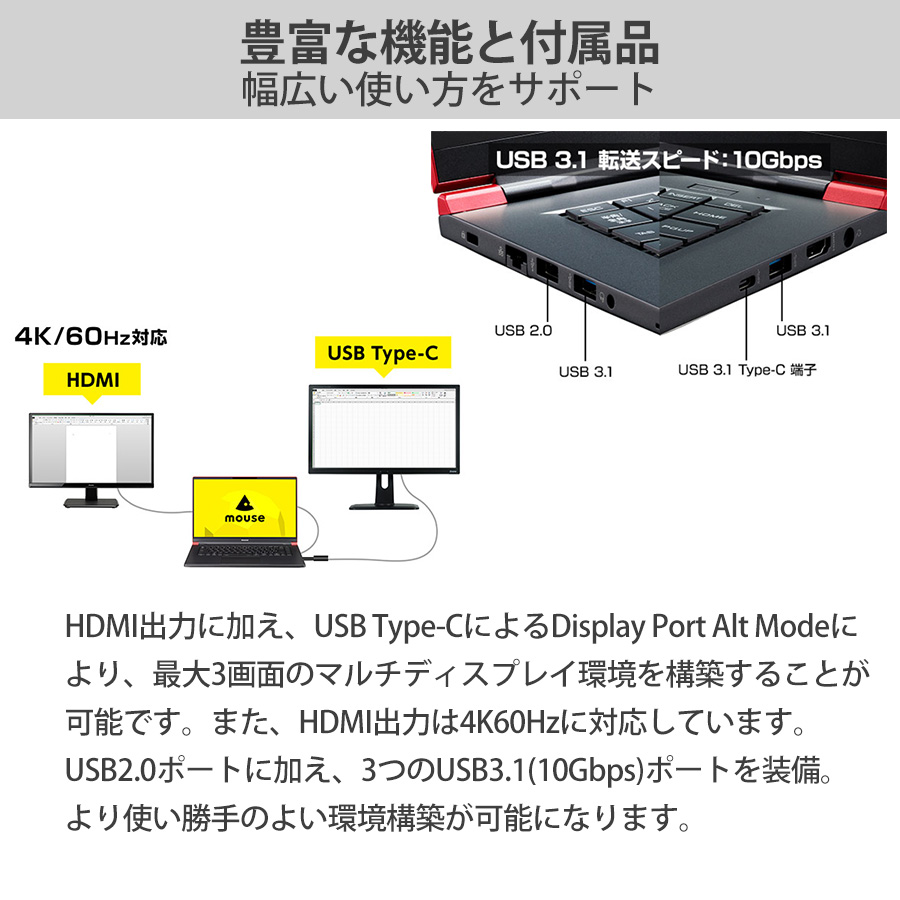 ノートパソコン 新品 mouse X5-R5-L-MA 15.6型 AMD Ryzen 5 5560U 8GB