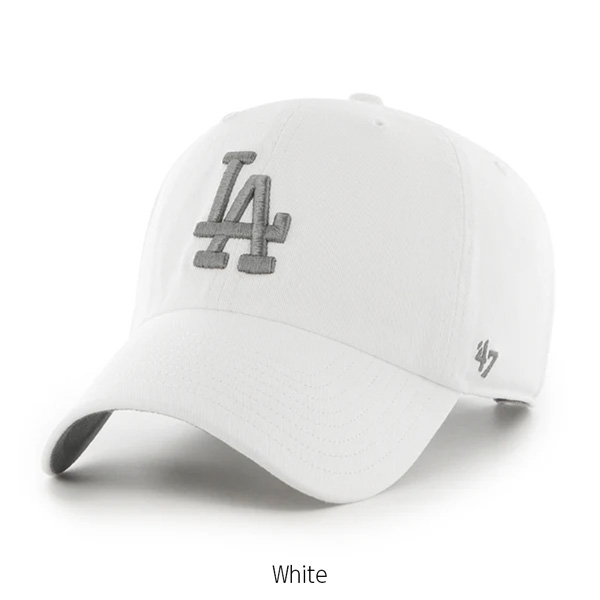47Brand  キャップ  クリーンナップ ロサンゼルス・ドジャース ホワイトノイズ ホワイト × チャコール 帽子 | 47Brand | 01