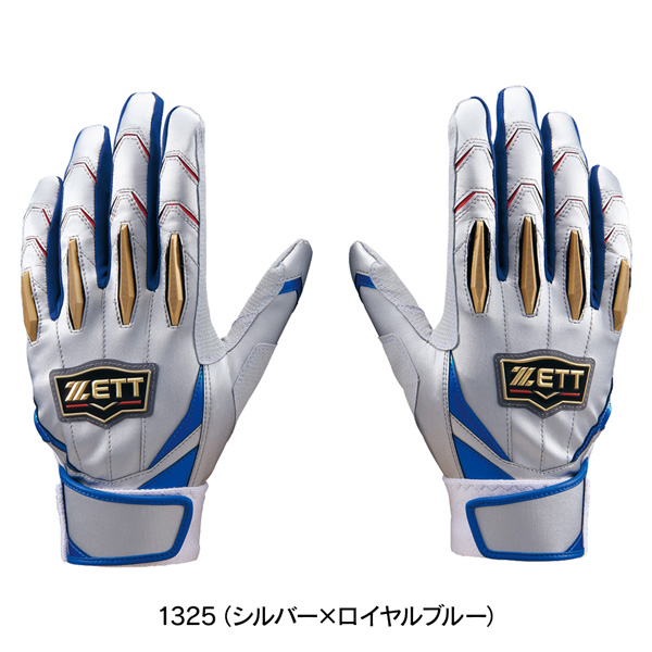 野球 プロステ バッティング グローブ 両手用 ゼット ZETT プロステイタス 手袋 シングルベルト 限定品 合成皮革 天然皮革 メール便配送 | ゼット | 01