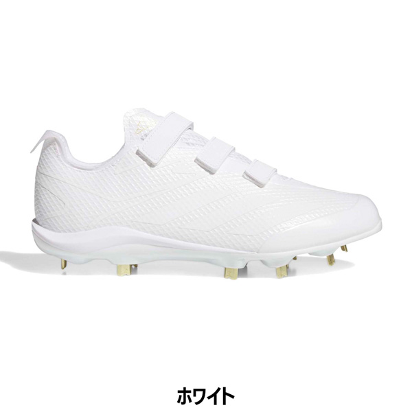 アディダス 野球 マジックテープ スパイク adidas アディゼロ Electric JP VELCRO ベースボールスパイク 金具 ホワイト | adidas | 01