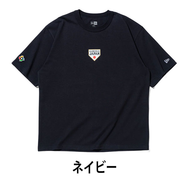 ニューエラ Tee NEW ERA 半袖 ウォッシュド コットン Tシャツ SAMURAI BASE ネイビー メール便配送 | NEW ERA | 01